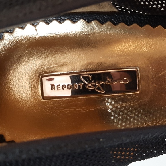 REPORT SIGNATURE BLACK JUNO NET PLATFORM HEELS SZ 8.5. - Picture 2 of 14